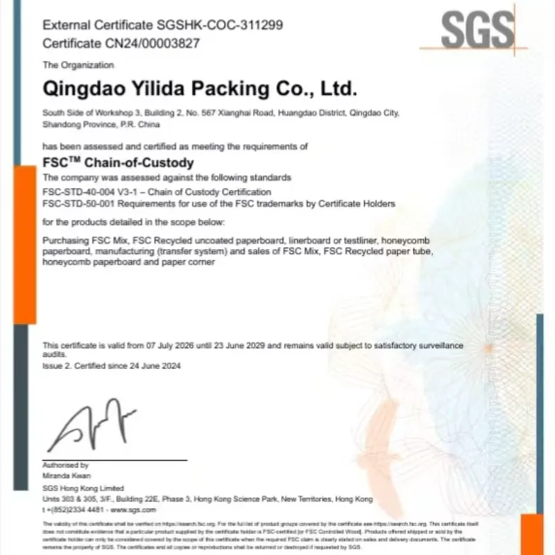 Qingdao Yilida প্যাকেজিং FSC সাপ্লাই এবং ডিমান্ড চেইন ম্যানেজমেন্ট সিস্টেমের উপর একটি বিশেষ প্রশিক্ষণ পরিচালনা করেছে।